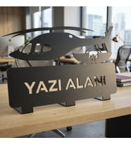 Modern Metal Masa İsimliği Helikopter Tasarım Polis Pilotu Şık Ofis Aksesuarı