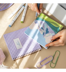 Kapak 2'li Kareli Not Defter Seti - Pötikare