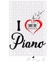 Piyano Müzik Notaları Puzzle 240 Parça Yapboz