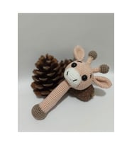 Yenidoğan Sevimli Zürafa Çıngırak Amigurumi Organik Oyuncak Karışık