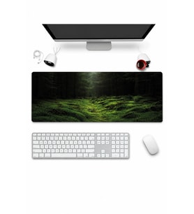 SonicTouch Klavye Mousepad 32x70cm Dikişsiz Pürüzsüz Sıvı Geçirmez Kaymaz Taban Yosun Vadisi