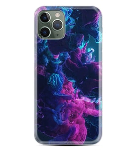 Apple iPhone 13 Pro Max Kılıf Resimli Desenli Silikon Platinium Series Cloud Purple 1804