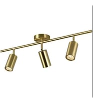 RİOLİGHT LED 1 SPOT,LED AVİZE ESKİTME GÖVDE 3XGU10 DUYLU GÜN IŞIĞI 360 DERECE HAREKETLİ BAŞLIK SPOT (Eskitme Altın)