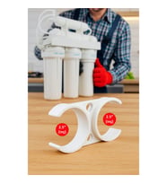 Su Arıtma Cihazı Filtre Kelepçesi Çift Taraflı 2.5 x 2.5" Klips  (5 Adet) (Siyah - Beyaz)