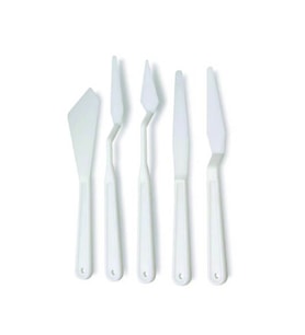 Plastik Spatula Spatül 5'li Set