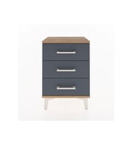 Arges Komodin 3 Çekmeceli 44x30x64 Çam-Antrasit