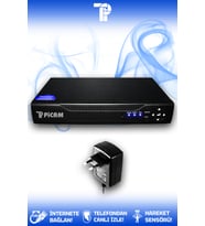 PICAM 8 Kanal AHD DVR Xmeye Hibrit Kayıt Cihazı (Siyah)