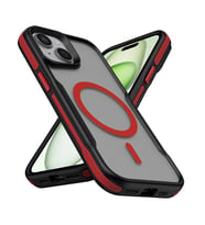Apple iPhone 14 Kılıf M-safe Şarj Özellikli Renkli Kenar Airbag Şeritli Zore Lamer Kapak