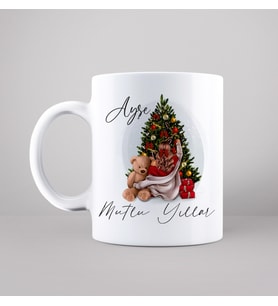 Mutlu Yıllar & Merry Christmas Yılbaşı Tasarımlı Kupa Kişiye Özel