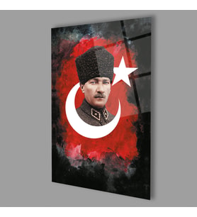 Atatürk Silüet Cam Tablo