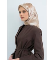 Armine Saf İpek Sura Eşarp-2026 İlkbahar-Yaz- 950500D (Vizon)