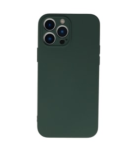 İphone 13 Pro Kılıf Nano İçi Kadife Silikon - Koyu Yeşil