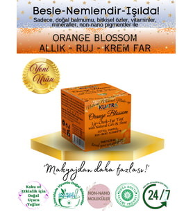 Orange Blossom Lip-Cheek-Eye ‘Tint’ Doğal İçerikli Çok Amaçlı Allık, Ruj, Göz Farı