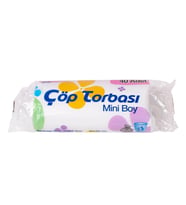Canhome Beyaz Mini Küçük Boy 40x50 Cm. 30 Litre Çöp Torbası Poşeti - 40 Adetlik 1 Rulo (Mavi)
