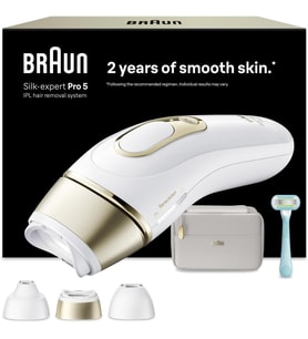 Braun IPL Silk·expert Pro 5, Evde Lazerle Tüy Alma, Çanta, Gillette Venus, 3 Başlık, PL5351