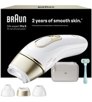 Braun IPL Silk·expert Pro 5, Evde Lazerle Tüy Alma, Çanta, Gillette Venus, 3 Başlık, PL5351