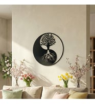Yin Yang Hayat Ağacı Duvar Tablosu