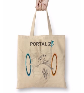 Portal 2 Personagens Bez Çanta Uzun Saplı