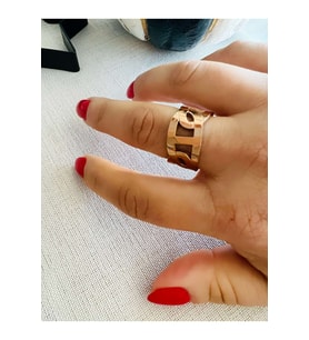 ROSE RENK AYARLANABİLİR ZİNCİR MODEL ÇELİK YÜZÜK 7 NO ACR3473