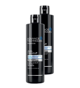 Avon Advance Techniques Kepek Karşıtı 2'si 1 Arada Şampuan ve Saç Kremi 400 Ml. İkili Set