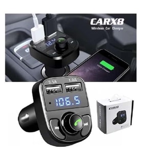 Carx8 Digital Ekran Bluetooth Araç Kiti Mp3 Fm Transmitter