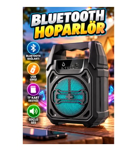 Bluetooth Hoparlör USB ve TF Kart Girişli Taşınabilir Çoklu Bağlantı Müzik Cihazı