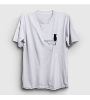 Presmono Unisex Beyaz Cat On The Wall Kedi T-Shirt 287848tt (Beyaz)