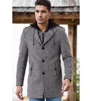 PLT8406 DEWBERRY ERKEK PALTO-DESENLİ GRİ-5