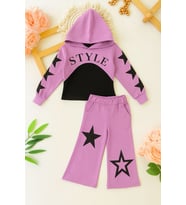 Star Style Kız Çocuk 3'lü Takım - 3/12 Yaş - 31517 (Mor)