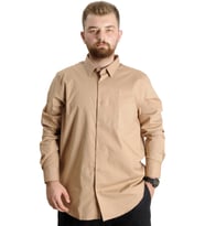 Mode XL Büyük Beden Erkek Ukol Cep Lycra Poplin 20350 Kahverengi