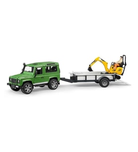 Bruder Oyuncak Land Rover Arazi Aracı Jcb Mini Kazıcı BR02593