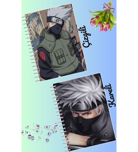 Kakashi hatake defter seti 2 adet A4 boyutu 21*30 çizgili + kareli 60 syf