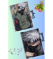 Kakashi hatake defter seti 2 adet A4 boyutu 21*30 çizgili + kareli 60 syf