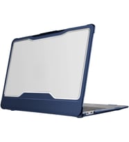 MacBook Air 13.3 İnç Kılıf A2337 M1 A2179 A1932 Uyumlu Hard Case Sert Kapak, Şeffaf Rugged Bumper Koruyucu Kılıf, Karbon Desenli Darbe ve Çizilme Koruması Mavi