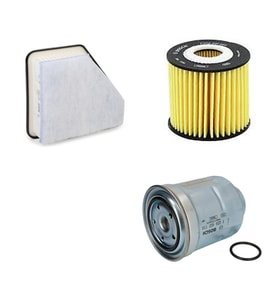 Bosch Filtre Bakım Seti Toyota Auris 1.4 D 4D Dizel 2009-2012 Hava + Yağ f. + Yakıt Filtre Bosch