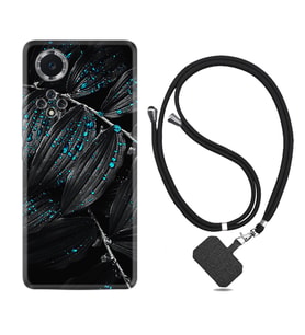 Huawei Nova Y70 Y90 Nova 9 SE  Kılıf Boyun Askılı Silikon Foid Green 1643