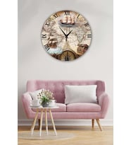 Bilge Retro Tasarımlı Duvar Saati 35x35cm (Baskılı)