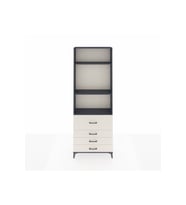 Arges Dolap 3 Raflı 4 Çekmeceli 88x30x243 Antrasit-Aytaşı