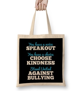You Have A Voice Stand United Against Bullying Bez Çanta Uzun Saplı