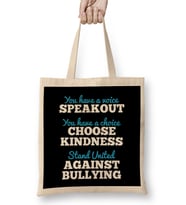 You Have A Voice Stand United Against Bullying Bez Çanta Uzun Saplı