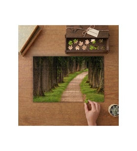 Ormandaki Yol - Manzara Tasarımı 240 parça Ahşap Puzzle Ahşap Kutuda MP05123
