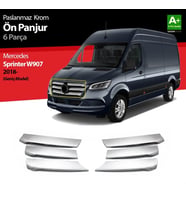 Mercedes Sprinter Uyumlu W907 Krom Ön Panjur Geniş Model 6 Parça 2018 Üzeri