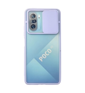 Xiaomi Poco F3 Kılıf Palm Buzlu Kamera Sürgülü Silikon - Lila