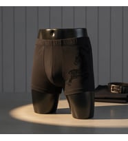 Erkek Flok Panter Baskılı Siyah Renk Boxer BB2764