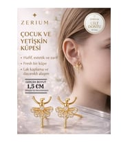 Çocuk ve Kadın VIP Çelik Küpe Zarif Hafif Balerin Serisi (Gümüş)