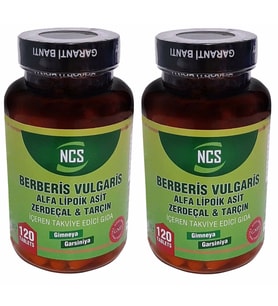 Ncs Berberis Vulgaris Alfa Lipoik Asit Tarçın Zerdeçal 120 Tablet 2 Kutu