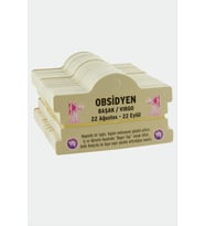 Obsidyen & Başak Burç Bileklik Kartı (Kahverengi)
