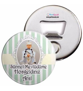 Sünnet Parti Seti Mint Yeşili Konsept Açacaklı Magnet
