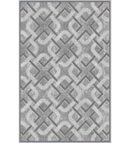 Eliana Home Baskılı, Yıkanabilir Kaymaz Taban Salon Halısı LNA0031-SD1002 100x150 cm (Gri)