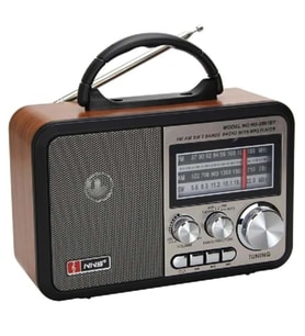 Durukar® Orta Boy Retro, Nostaljik, Ahşap Tasarım Bluetooth Hoparlörlü, Şarjlı, Taşınabilir FM/AM De